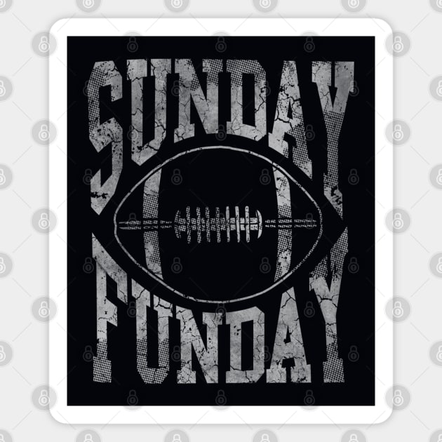 Sunday Funday Football Retro Fade Magnet by E